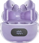 Buds Plus TWS T313AE Écouteurs sans Fil avec réduction Active du Bruit, ENC, Bluetooth et jusqu'à 25 Heures de Lecture de Musique, Violet