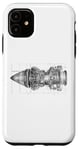 Coque pour iPhone 11 Vintage Jet Engine Block Blueprint Diagram - Graphic Homme