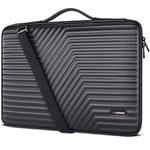 DOMISO 17 pouces Sac à bandoulière pour ordinateur protection portable Boîtier antichoc EVA de étanche pour 17.3" MSI GS73VR Stealth Pro/Lenovo IdeaPad 320 321/LG Gram 17"/HP Envy 17