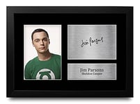 HWC Trading FR A4 Jim Parsons Big Bang Theory Sheldon Cooper Gifts Printed Signed Autograph Picture for TV Show Fans - A4 Framed