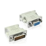 yLang® Adaptateur DVI MALE (DVI-D 24+1) vers VGA FEMELLE (15 Broches)