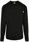 Urban Classics Men's Organic Basic Pocket Ls T Shirt, Black, M UK