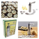 New 20 Pcs Stainless Steel Baking Cookie Press Pump Machine Biscuit Maker Stamp