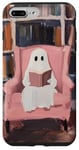 iPhone 7 Plus/8 Plus Cute Reading Ghost Pink Book Lover Bookish Library Art Case