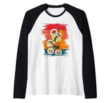 Sushi Vintage Retro Sushi Rolls Japanese Food Lover Foodie Raglan Baseball Tee