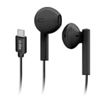 SBS Studio Mix 65 Hörlurar In-Ear med USB-C & Mikrofon - Svart