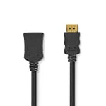 Nedis Höghastighets HDMI-kabel med ethernet, hane till hona, 4K@30Hz, 5m