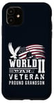 iPhone 11 World War II 2 Veteran Proud Grandson Service Eagle Flag Case