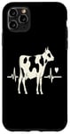 Coque pour iPhone 11 Pro Max Vache Heartbeat Animal Lover Farm