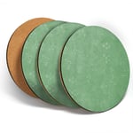 4 x Coasters  - Green Science Atom Print Chemistry Physics  #45231