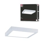 Paulmann 71022 LED Abia 300x300 mm carré Blanc lumière du Jour Lumineux synthétique Panneau de Plafond 4000 K, Matière Plastique, 22 W