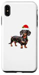 Coque pour iPhone XS Max Dachshund Santa Funny Xmas Lights Dachshund Merry Christmas