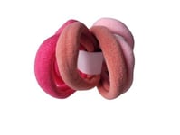 NEW Pack of 6 4cm Pink tonal thick jersey elasticated bobbles hair tie fashion