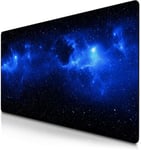 Tapis de souris Gaming xxL 1200x600mm - Tapis de Table Surdimensionné Extra Grand xxxL - précision et rapidité - pour Souris et Clavier Roccat Razer Logitech - Noir Motif Stars Cosmos