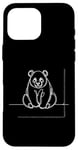 Coque pour iPhone 16 Pro Max Panda géant ours ligne art mammifère art zoologiste