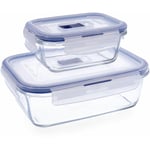 Ensemble de Boîtes à Lunch Luminarc Pure Box Verre Bicolore (2 Pièces)