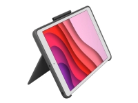Logitech Combo Touch Detachable Keyboard Case for iPad (10th gen) - Tangentbord och foliefodral - med pekdyna - bakgrundsbelyst - Apple Smart connector - QWERTY - USA, internationellt - oxford-grå - för Apple 10.9-inch iPad (10:e generation)