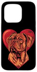 Coque pour iPhone 15 Pro Saint-Valentin Dogue de Bordeaux