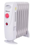 Belaco BEL-OH225 Mini Oil Filled Radiators 7 Fins Portable Electric, Heater Adjustable Thermostat Control Portable Heater, Electric Radiator, Overheat Protection 800W Energy Efficient