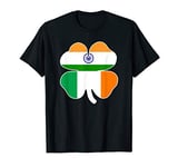 India Ireland Flag Namaste Indian Shamrock St Patricks Day T-Shirt