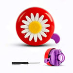AMCYT Bicycle Bells, Kids Car Bells, Blossom Bells, Super Loud Balance Bike Bicycle Bell, Bicycle Accessories, red, Liebe