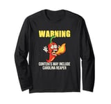 Warning Carolina Reaper Spicy Chili Red Pepper Hot Sauce Long Sleeve T-Shirt