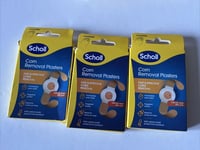 3x Scholl Corn Removal, Plasters,complete Corn Treatment 40% Salicylic Acid R18