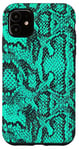 iPhone 11 Turquoise Pattern Snake Case