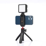 We Vlog Kit Pour Caméra Vidéo Smartphone Trépied Hauteur Réglable Microphone Avec Lumière Led, Support De Téléphone, Compatible Avec Téléphone Dslr Youtube Vlog