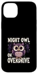 Coque pour iPhone 14 Plus Night Owls Sarcasme fonctionnel Motif chouettes matinales