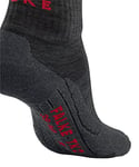 FALKE Men's TK2 Explore Short M SSO Wool Thick Anti-Blister 1 Pair Hiking Socks, Grey (Asphalt Melange 3180), 8-9
