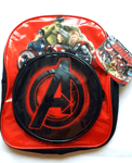 MARVEL AVENGERS CHARACTER BACKPACK RUCKSACK SCHOOL NURSERY TRAVEL KIDS RED BLACK