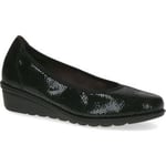 Ballerines Caprice  black reptile casual closed ballerinas