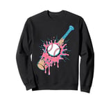 Baseball Home Plate Drip Ice Cream Sprinkles, Baseball Bat Sweatshirt