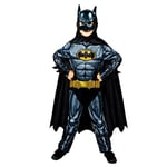 amscan Costume officiel Warner Bros Batman 2-12 ans durable, Noir, bleu et jaune, 8 ans