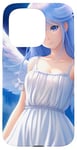 Coque pour iPhone 15 Pro Dreamy Blue Sky Heaven Angel Wings Manga Anime Girl Angel