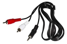 LINK LKC3518 Câble stéréo avec 1 connecteur de 3,5 mm et 2 connecteurs Cinch RCA, mâle, 1,80 m