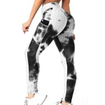 Women's High Waisted Sports Leggings, Tie-dye Printed Leggings Non See Through Yoga Pants with Pockets for Gym, Cycling, Yoga, Running, Daily Leisure