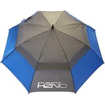 Sun Mountain H2NO Dual Canopy Windproof Large Golf Umbrella Auto-Opening, Fibreglass Frame, UV Protection,Blue/Grey,- 68” (172cm)