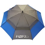 Sun Mountain H2NO Dual Canopy Windproof Large Golf Umbrella Auto-Opening, Fibreglass Frame, UV Protection,Blue/Grey,- 68” (172cm), 62"