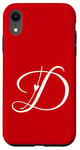 Coque pour iPhone XR D Amoureux Lettre Alphabet Monogramme D Initiales Cœur