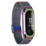 KOMI Watch Band Replacement for Xiaomi mi Band 4 / mi band 3, Stainless Steel Smart Watch Wrist Straps Metal Bracelet(mesh-colorful)
