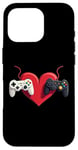 Coque pour iPhone 16 Pro Manettes de jeu d'amour pour la Saint-Valentin Gamers Couple