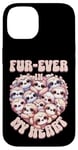 Coque pour iPhone 14 Fur-ever in My Heart Kawaii Paresseux Cœur