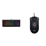 HyperX HX-KB5ME2-FR Alloy Core RGB - Clavier Gaming Membrane (AZERTY) & HX-MC004B Pulsefire Core - Souris de Jeu RGB