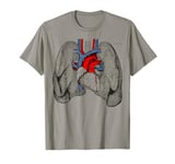 Human Heart Lungs Vintage Medical Anatomy Human Lungs Heart T-Shirt