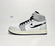 Nike Air Jordan 1 High Zoom CMFT 2 Chrome Swoosh OG White Silver UK Size 9 EU 44