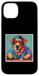 iPhone 14 Plus Golden Dog Music DJ Turntables Mixing Vinyl Records Graphic Case