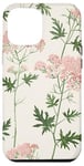 Coque pour iPhone 12 Pro Max Rose pastel Fleurs sauvages Fleurs sauvages Vintage Botanique