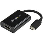 StarTech.com CDP2HDUCP USB-C to HDMI Adapter - 4K 60Hz - Thunderbolt 3 Compatible - with Power Delivery (USB PD) - USB C Adapter Converter